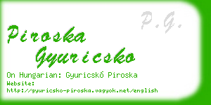 piroska gyuricsko business card